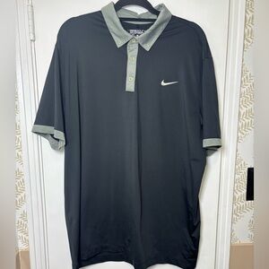 Nike Golf Tour Performance Dri-Fit Men's Black and Gray Polo Shirt Size XL